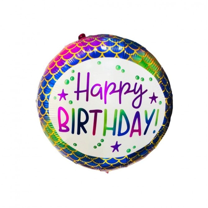 Doğum Günü Folyo Helyum Balon No:4 (Ek Ürün Olarak Satılır)